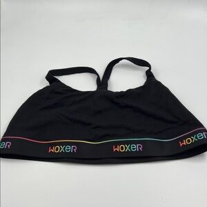 Woxer Everyday Black Bra with Multicolor Logo L set of 3